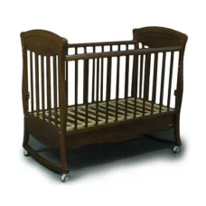 Кроватка Грация с ящиком + маятник (орех)