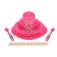 Набор для кормления Nuvita 12м + розовый 4 предмета NV1495Pink