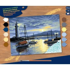 Набір для творчості Sequin Art PAINTING BY NUMBERS SENIOR Гавань на світанку SA0427