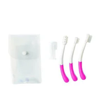 Набір по догляду за зубами Nuvita дитячий 0м+ рожевий NV1145Pink