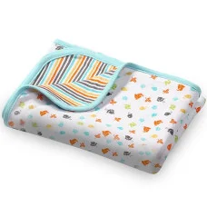 Одеяльце двухстороннее хлопковое BabyOno 75х100 см Птичка (821/01)