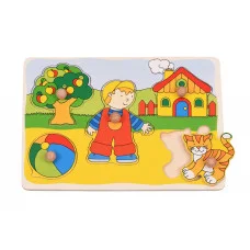 Пазл-вкладыш goki Дом 57515G-3