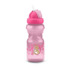 Поїльник з трубочкою Nuvita 18м+ 370 мл рожевий NV1457Pink