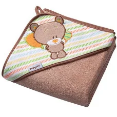 Рушник з капюшоном BabyOno Frotte 100x100 см Ведмідь Коричневий (142/05)