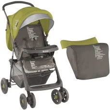 Прогулянкова коляска Bertoni Foxy з чохлом Beige & Green Beloved Baby