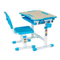 Зростаюча парта зі стільчиком Bambino Blue