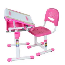 Зростаюча парта зі стільчиком Bambino Pink
