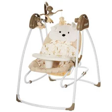 Шезлонг-качалка 2 в 1 Bambi SG 110-1 Коричневий