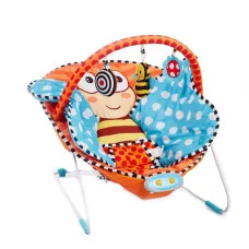 Шезлонг-качалка Bambi M 2721-1 Бабочка Оранжево-голубой