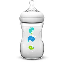 Стеклянная бутылочка для кормления Avent Natural Кот 260мл SCF627/25