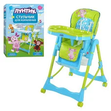 Стільчик для годування Bambi LT 0008 U / R Голубо-зелений