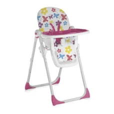 Стільчик для годування Bertoni Siesta Butterfly and flowers Pink