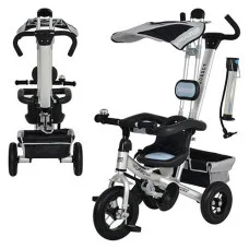 Триколісний велосипед Profi Trike M 1656-2 (надувні колеса) Сірий