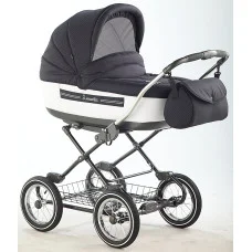 Универсальная коляска Roan Marita Lux s129-SK Черный с белым