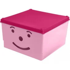 Ящик для игрушек Tega Smile BQ-007 (300*300*180) - light pink - pink