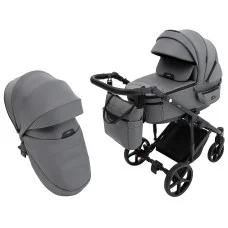 Коляска 2 в 1 Adamex Zico Eco Sa-4 тёмно-серый