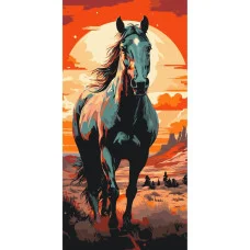 Картина по номерам "Horse art" 11541-AC 40х80 см