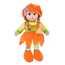 Детская Кукла Ly3011(Orange) мягконабивная 28 см, оранжевая