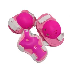 Комплект защитный детский Ms 0032-2(Pink) наколенники, налокотники, запястья