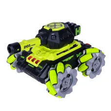 Танк на радиоуправлении Kt907A(Light-Green) стреляет гелем, звук, свет