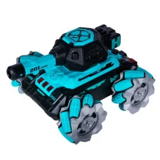 Танк на радиоуправлении Kt907A(Turquoise) стреляет гелем, звук, свет