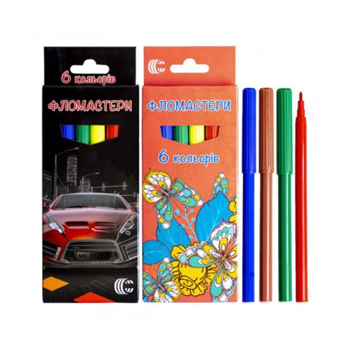 Детские Фломастеры "Картон" Color-It 950-6 6 цветов