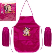 Фартук детский с нарукавниками для девочек Cr5530(Pink) 54х37 см (91392)