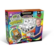 Комплект креативного творчості My Color Bagpack Cbp-01 рюкзак-розмальовка Котик