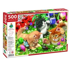 Детский пазл "Котята и Жучки" 84702, 500 элементов