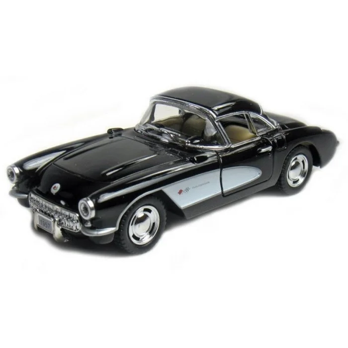 Машинка инерционная "1957 Chevrolet Corvette" Kt5458W-3 масштаб 1:36 Черный