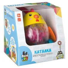 Детская игрушечная каталка 1601ABC с подсветкой Цыпленок
