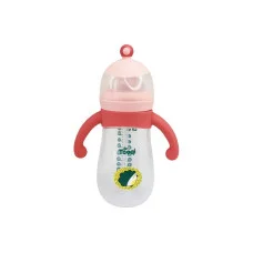 Бутылочка пластиковая с силиконовыми ручками Mgz-0200(Pink) 260 мл