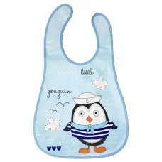 Слюнявчик клеенчатый "Little Penguin" Mgz-0605-3 на липучке