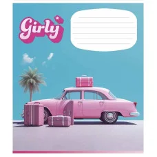 Тетрадь ученическая "Girly" Школьник 012-3330L-2 в линию, 12 листов