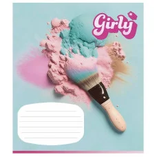Тетрадь ученическая "Girly" Школьник 012-3330L-4 в линию, 12 листов