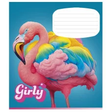 Тетрадь ученическая "Girly" Школьник 012-3330L-5 в линию, 12 листов