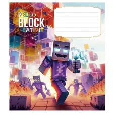 Тетрадь ученическая "Pixel Block" 012-3407K-5 в клетку, 12 листов