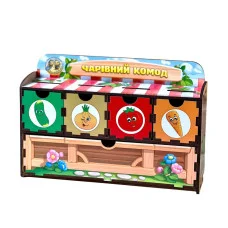 Деревянная настольная игра "Овощи -2" Ubumblebees (ПСД008) Psd008 сортер-комодик