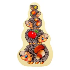 Настольная игра-сортер "Ежики" Ubumblebees (ПСД045) Psd045 больше-меньше