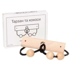 Мини головоломка Тарзан и кокосы Заморочка 5020 деревянная