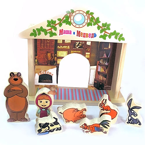 Деревянная игрушка Bambi GT 5948 Игра-логика Маша и Медведь