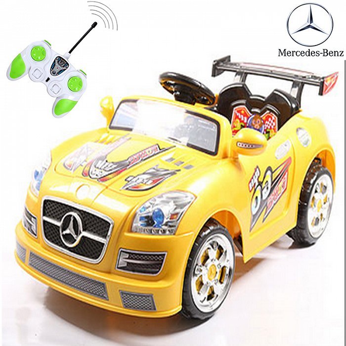 Детский электромобиль Mercedes, желтый