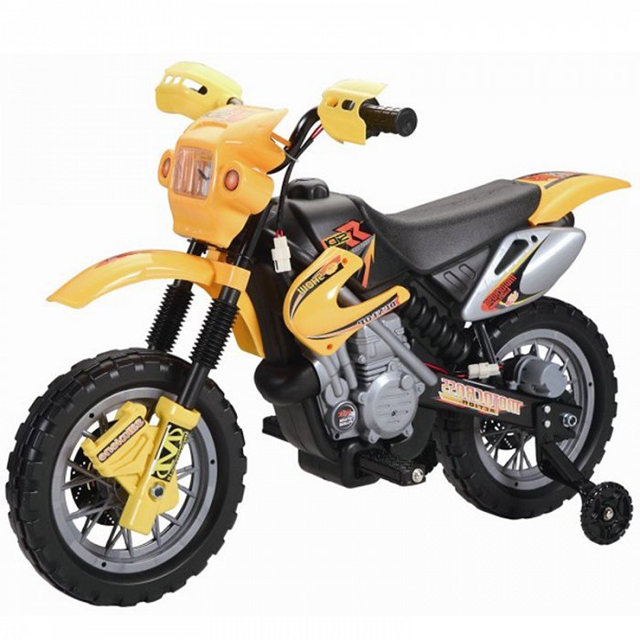 Детский Электромобиль Мотоцикл SPORT, горный, желтый