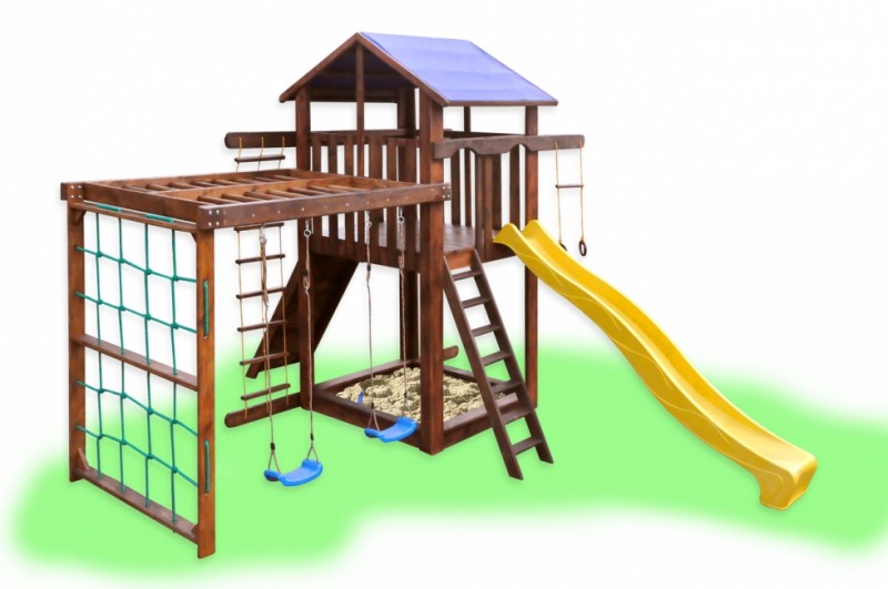 Детский игровой комплекс с рукоходом и качелями Babygrai -3