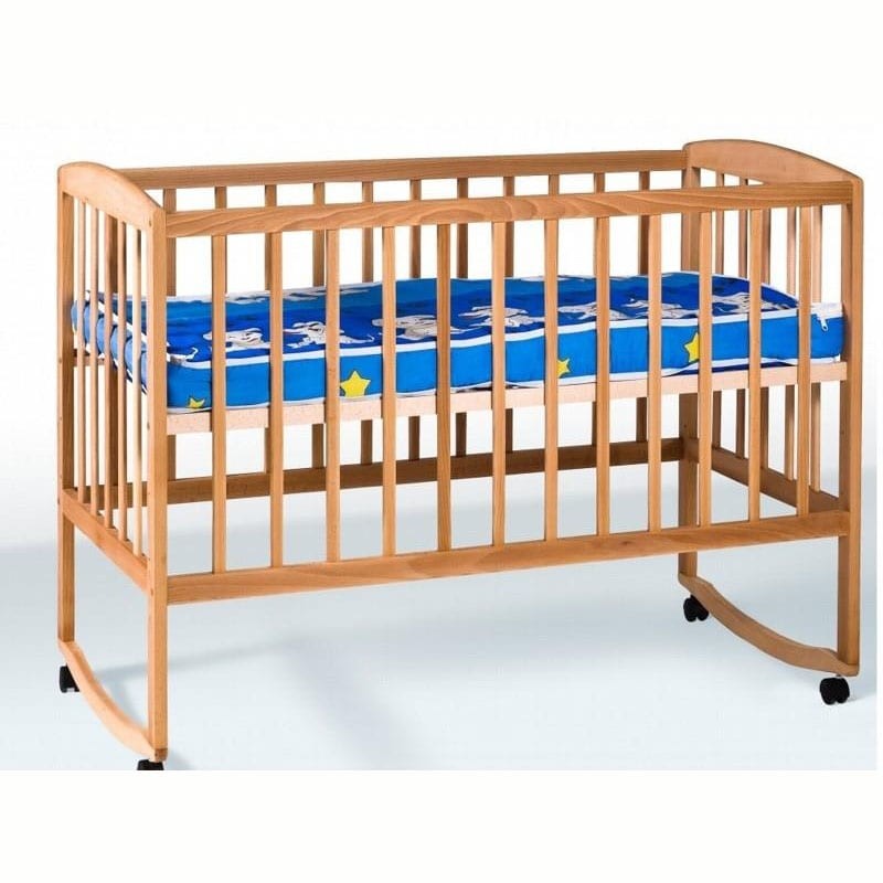 Кровать детская с дугами + колеса (1200*600)(бук)