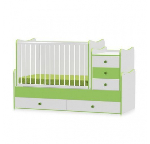 Кроватка Bertoni MAXI PLUS (white/green)