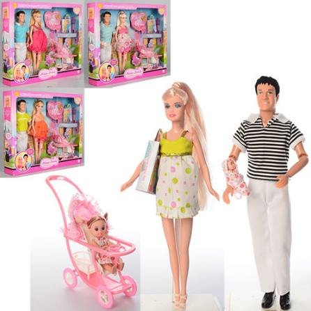 Кукла DEFA 8088 беременная, KEN, коляска с ребёнком, аксессуары, в кор-ке, 41-34-6,5см