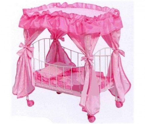 Кроватка для кукол Melogo (Metr +) 9350 Розовый