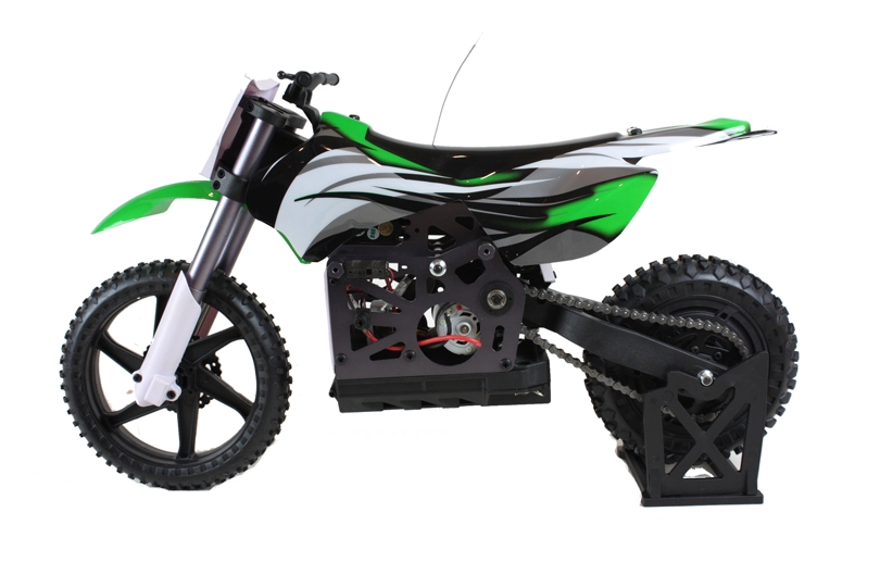 Мотоцикл 1:4 Himoto Burstout MX400 Brushed (зеленый)
