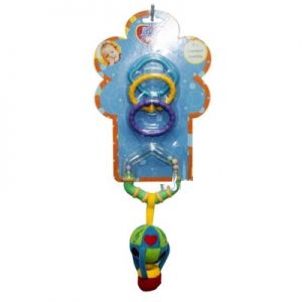 Погремушка-подвеска с кольцом и прорезывателем Biba Toys Воздушный шар (108PP)